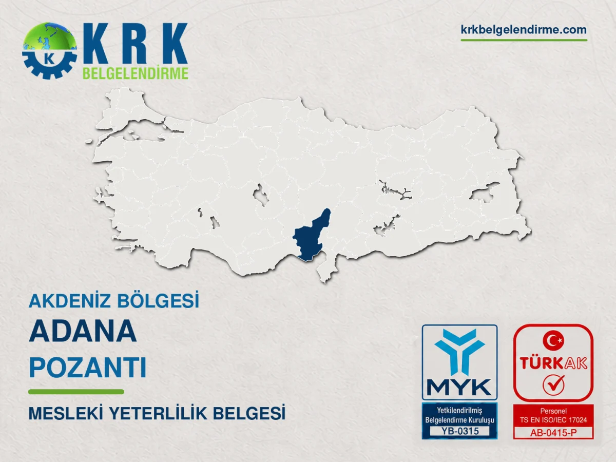 Adana Pozantı Mesleki Yeterlilik Belgesi