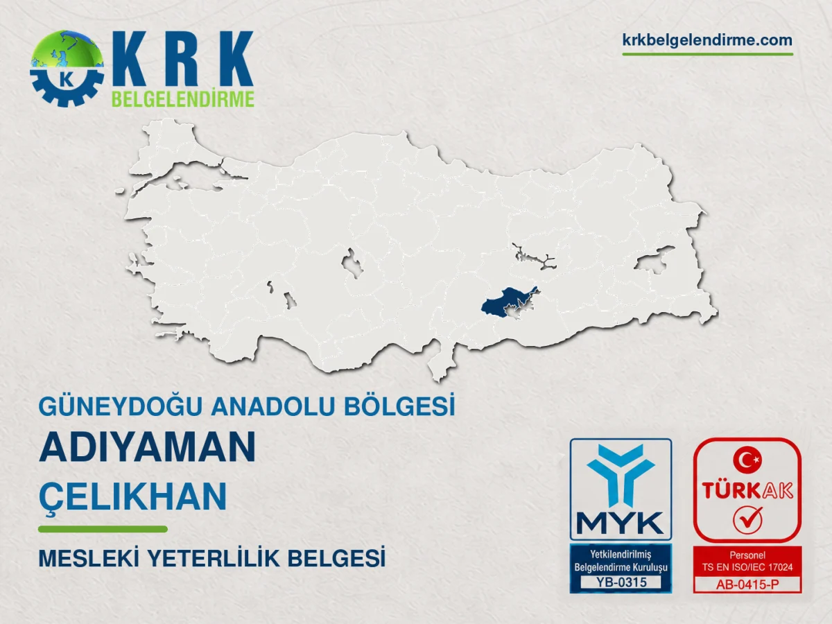 Çelikhan mesleki yeterlilik belgesi