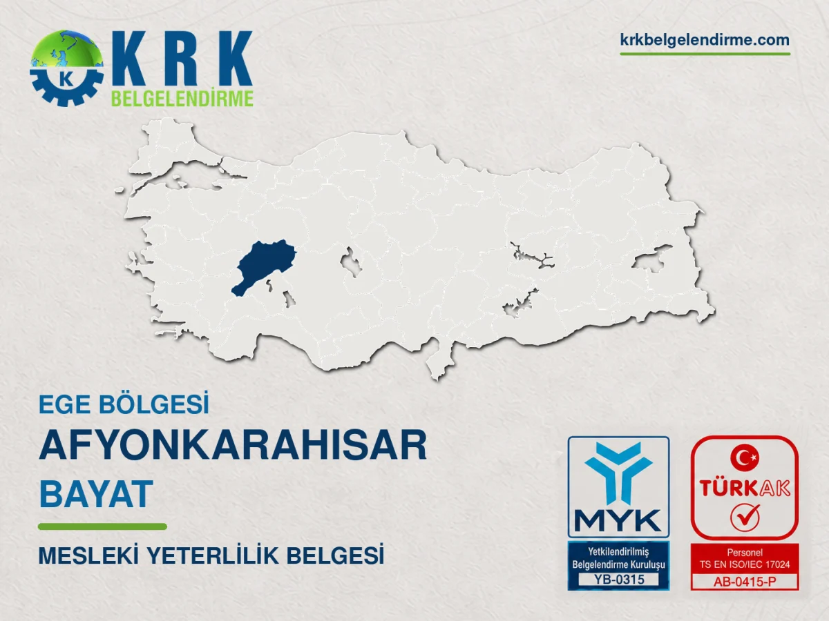 Afyonkarahisar Bayat Mesleki Yeterlilik Belgesi