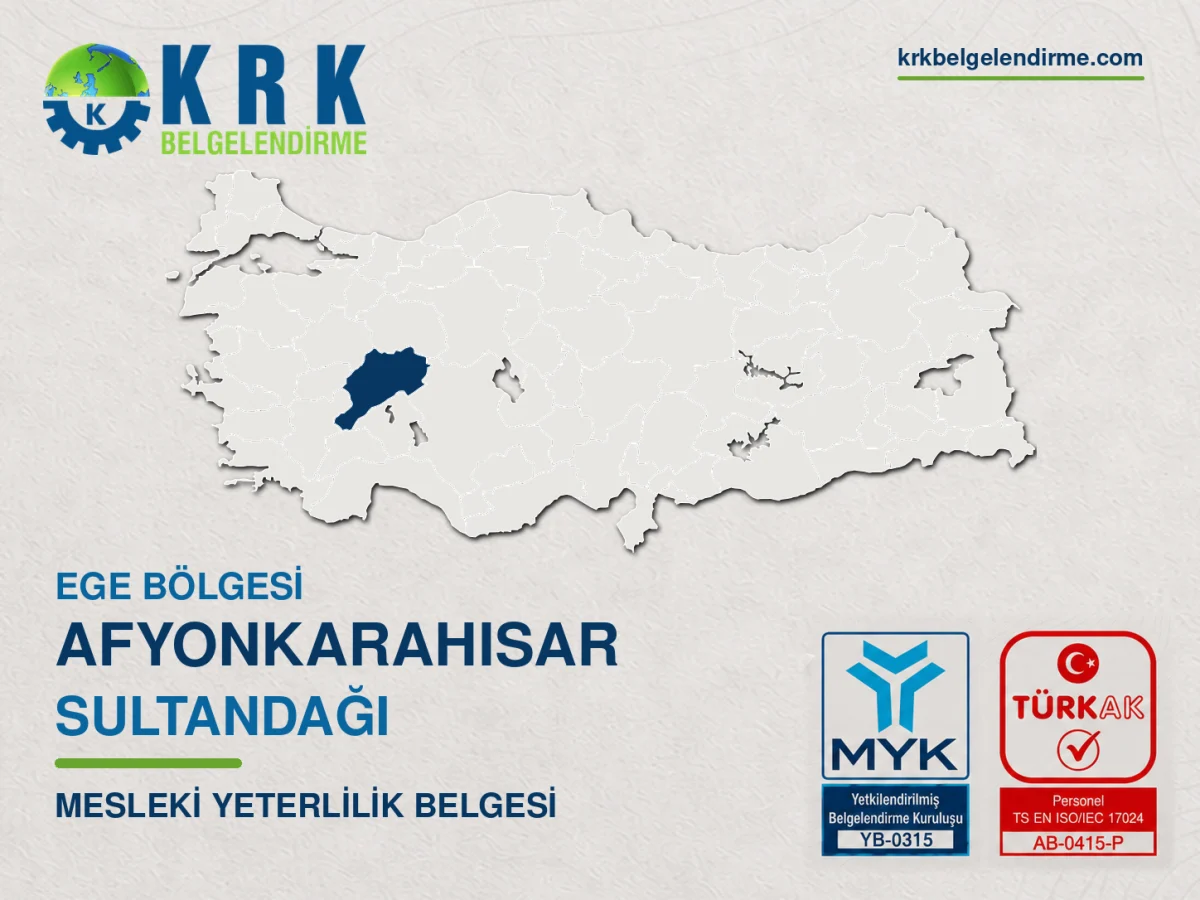 Afyonkarahisar Sultandağı Mesleki Yeterlilik Belgesi