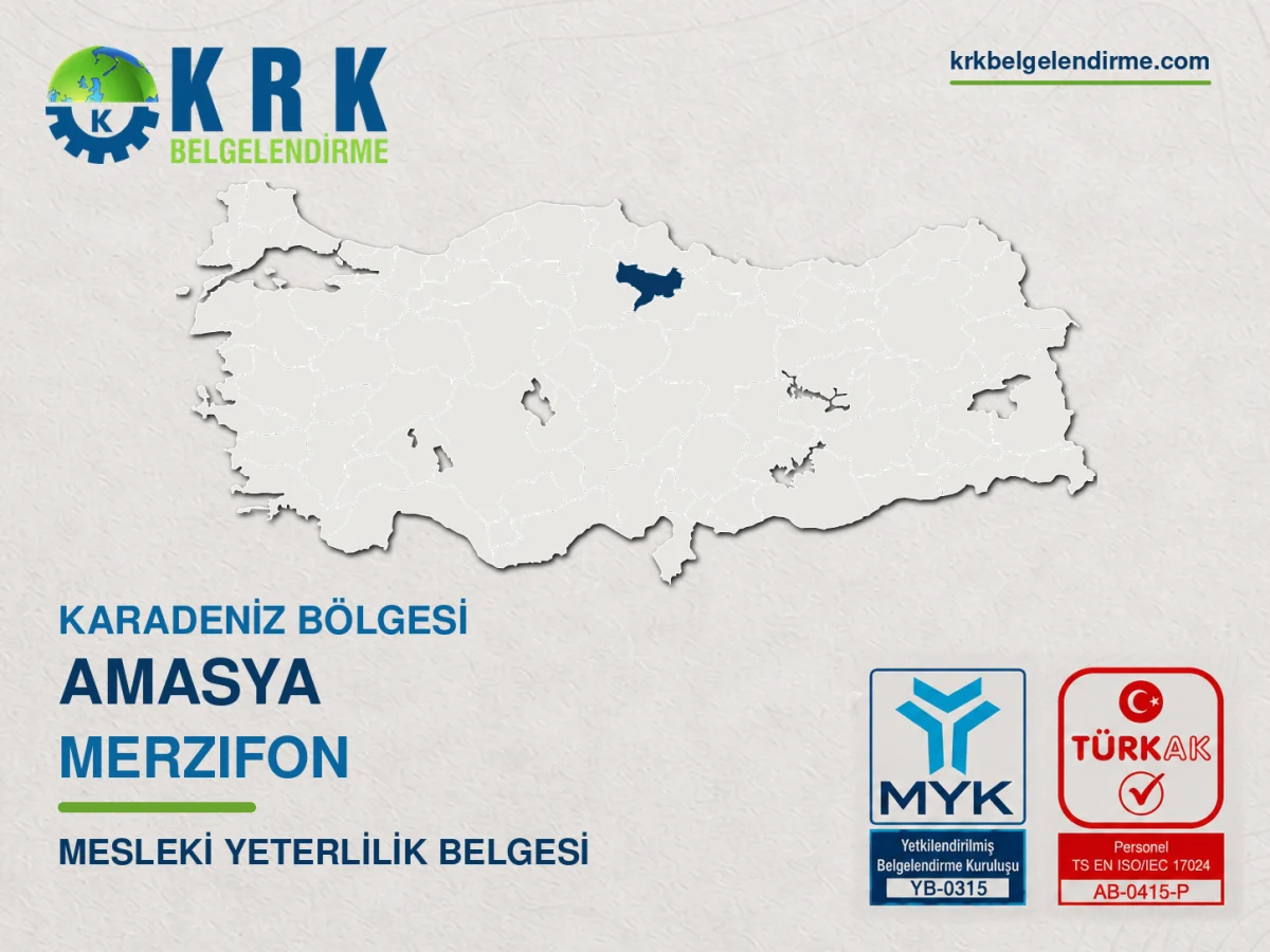 Amasya Merzifon Mesleki Yeterlilik Belgesi