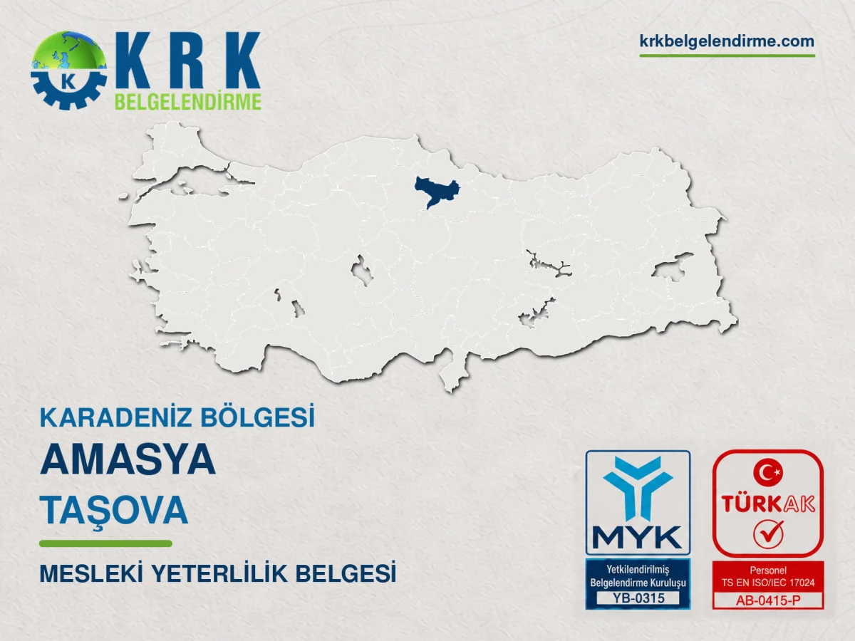 Amasya Taşova Mesleki Yeterlilik Belgesi