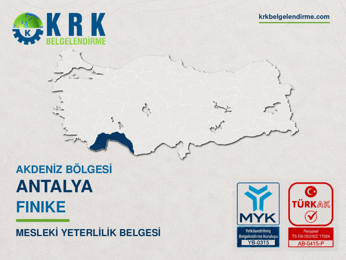 Antalya Finike Mesleki Yeterlilik Belgesi