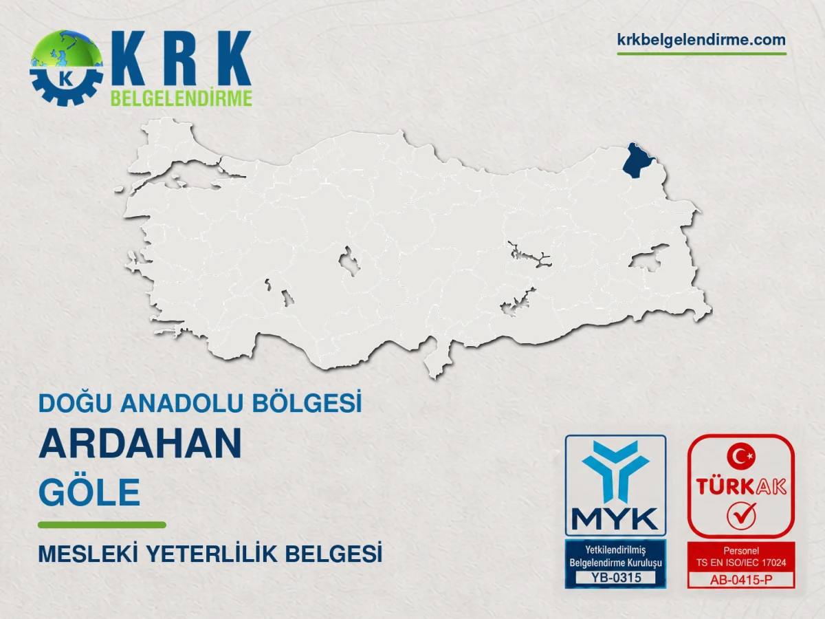 Göle mesleki yeterlilik belgesi