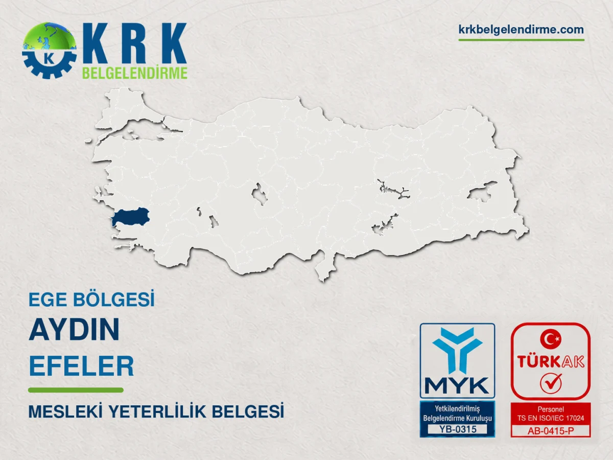 Aydın Efeler Mesleki Yeterlilik Belgesi