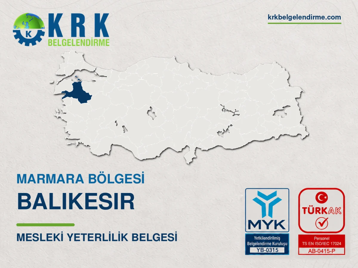 Balıkesir Mesleki Yeterlilik Belgesi