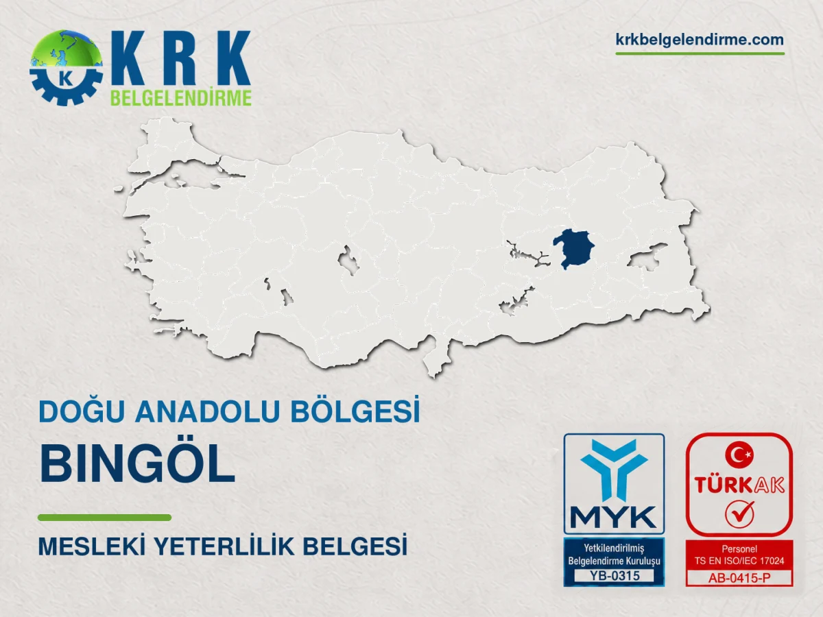 Bingöl Mesleki Yeterlilik Belgesi