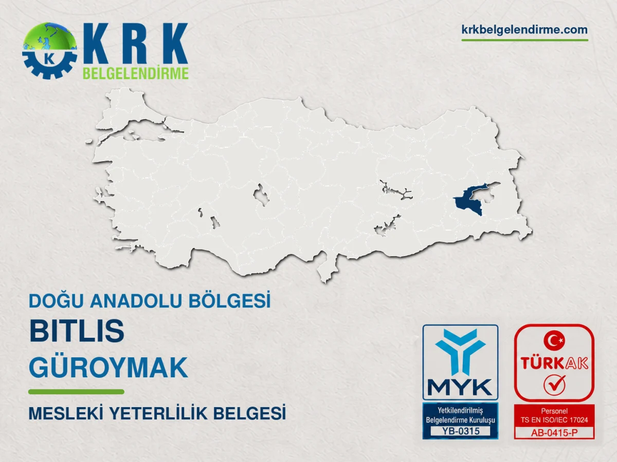 Bitlis Güroymak Mesleki Yeterlilik Belgesi