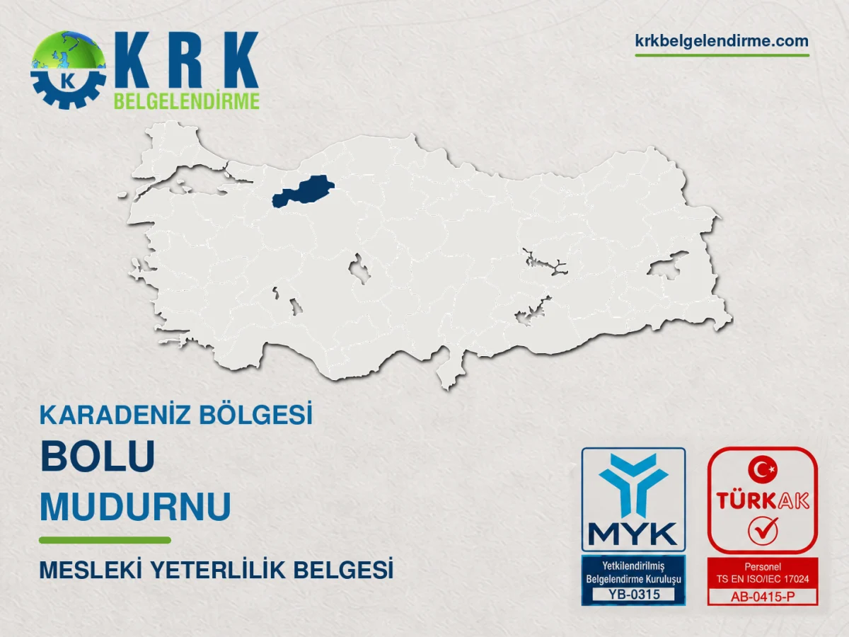 Bolu Mudurnu Mesleki Yeterlilik Belgesi