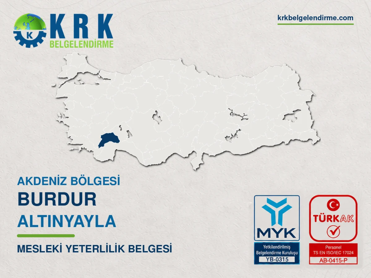 Burdur Altınyayla Mesleki Yeterlilik Belgesi