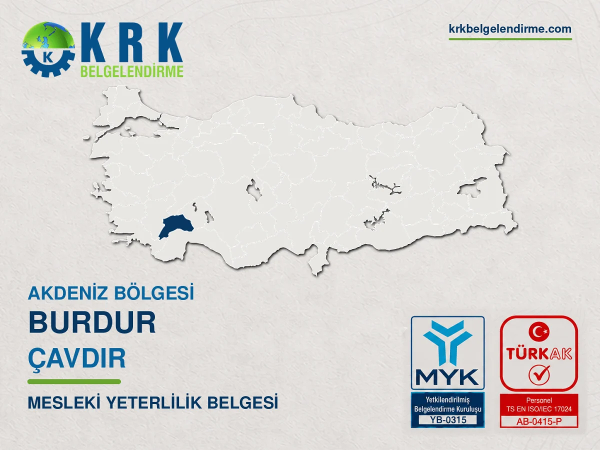 Burdur Çavdır Mesleki Yeterlilik Belgesi