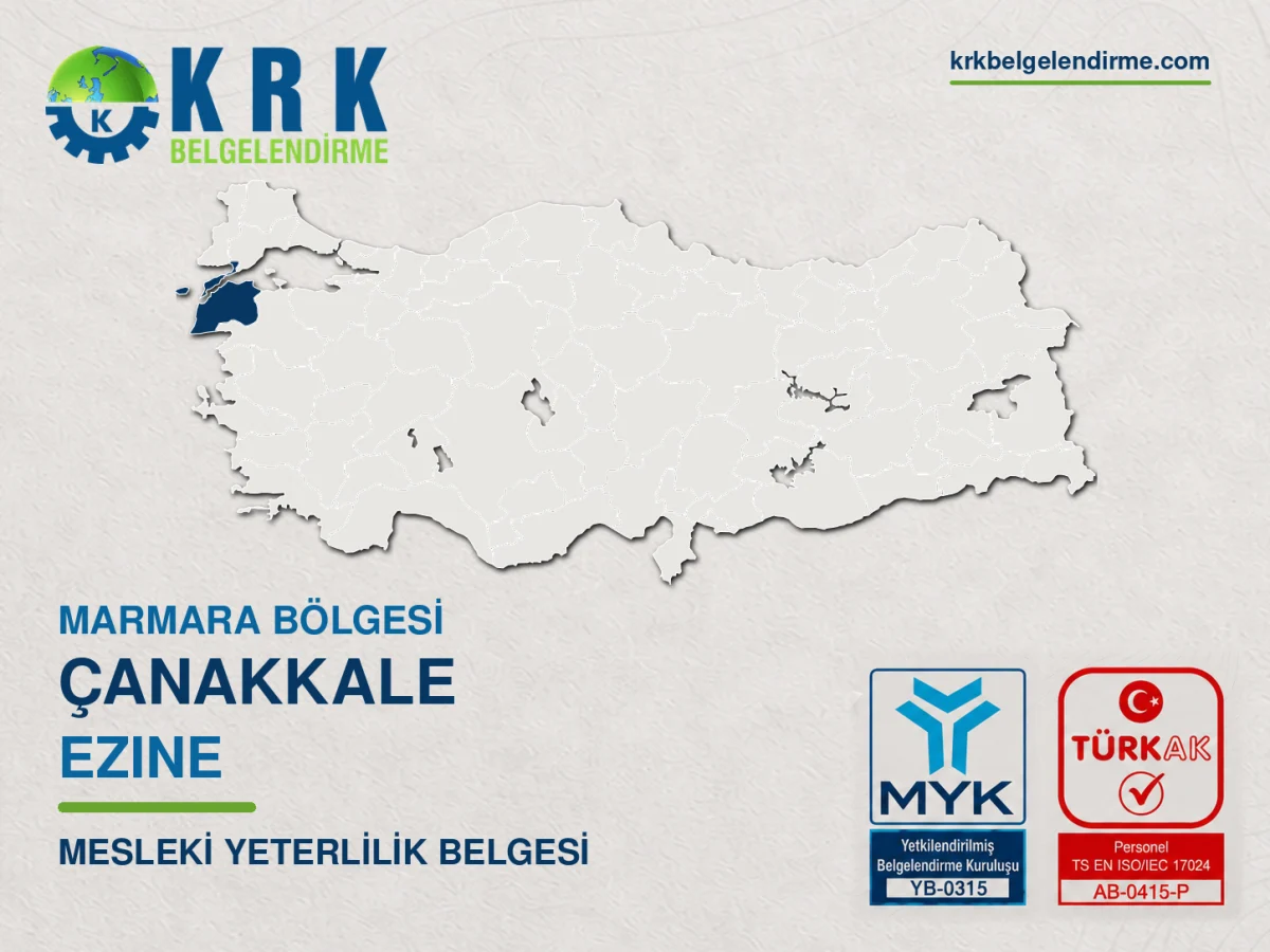 Çanakkale Ezine Mesleki Yeterlilik Belgesi