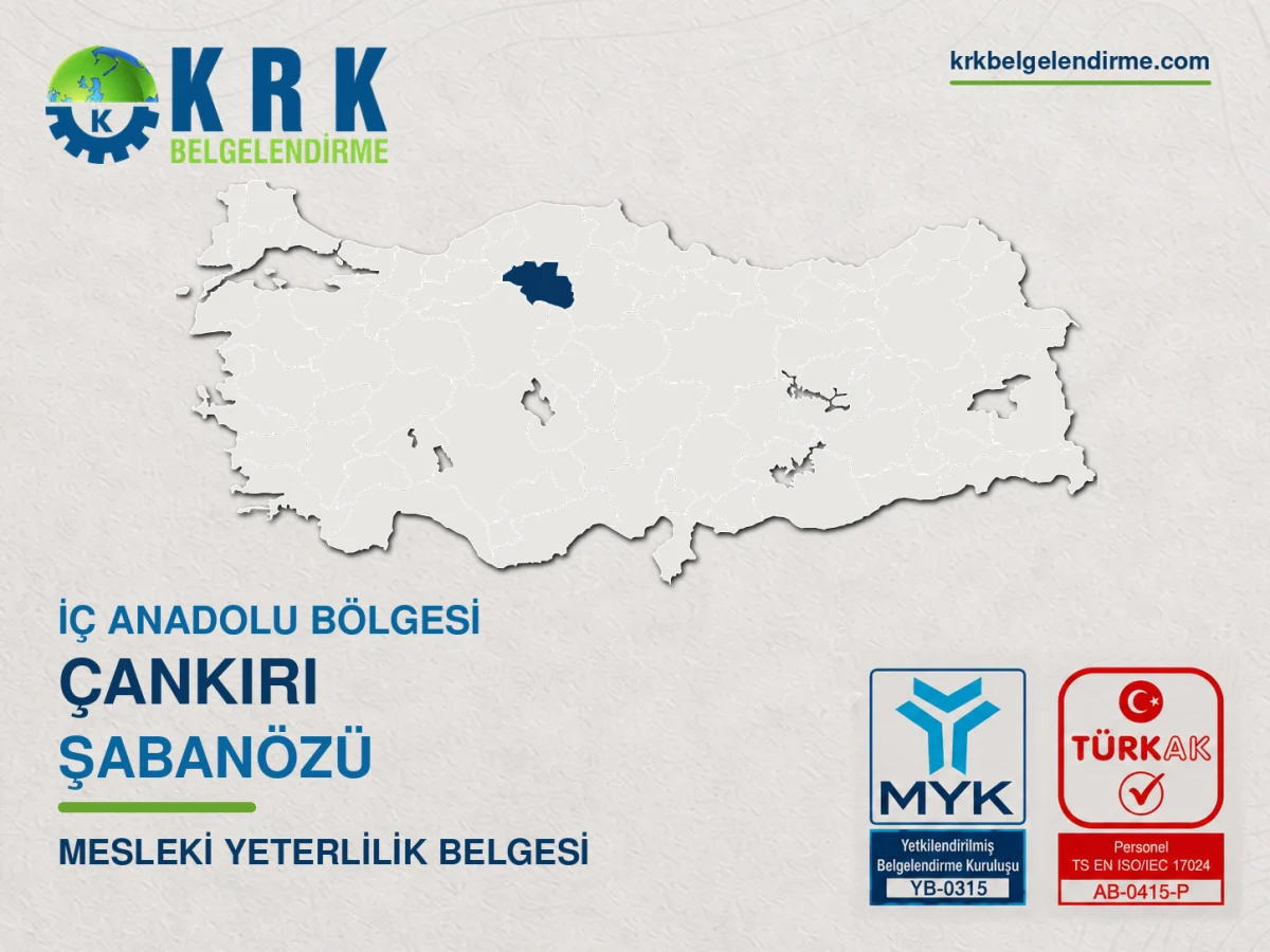 Çankırı Şabanözü Mesleki Yeterlilik Belgesi