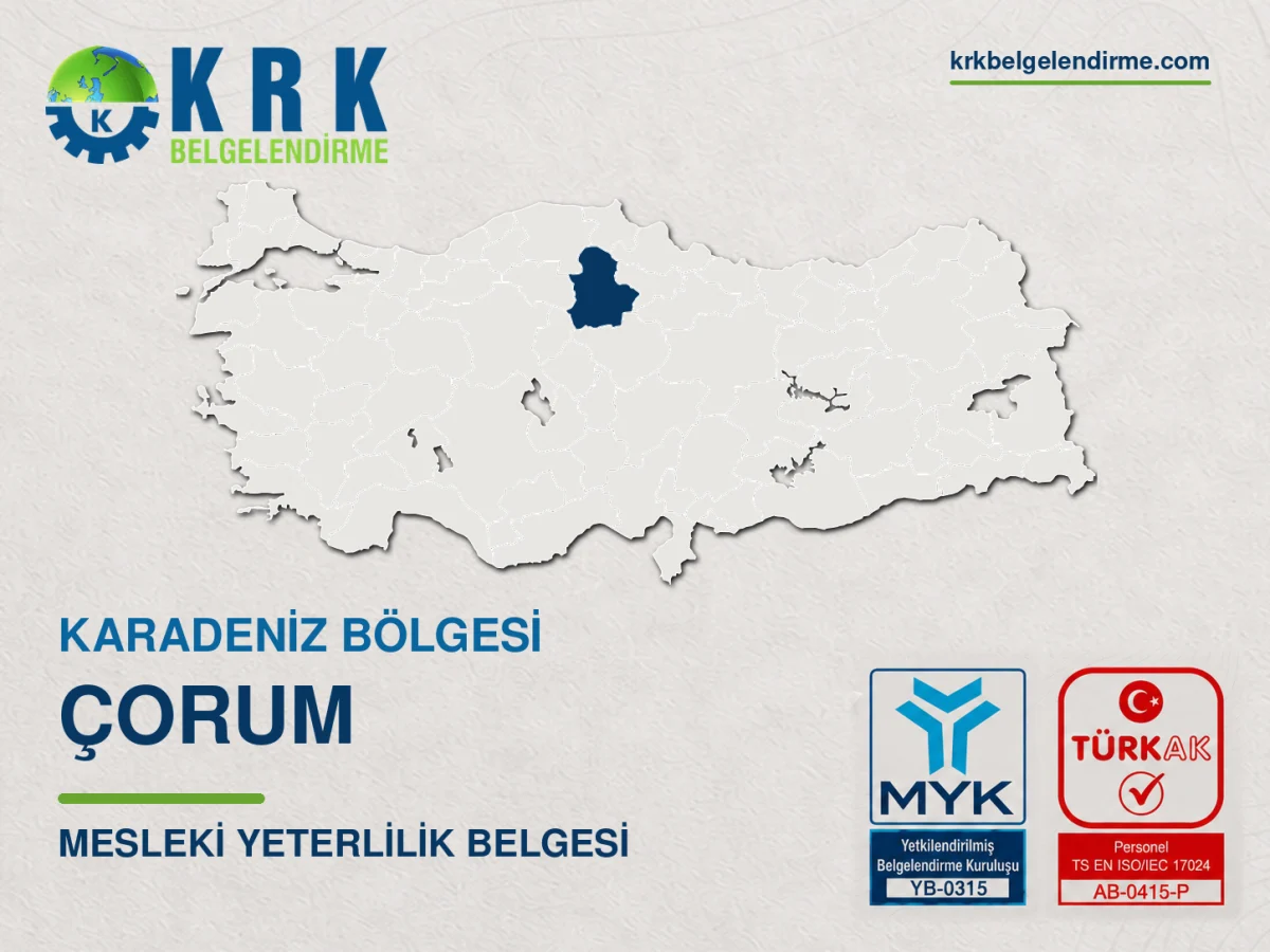Çorum mesleki yeterlilik belgesi