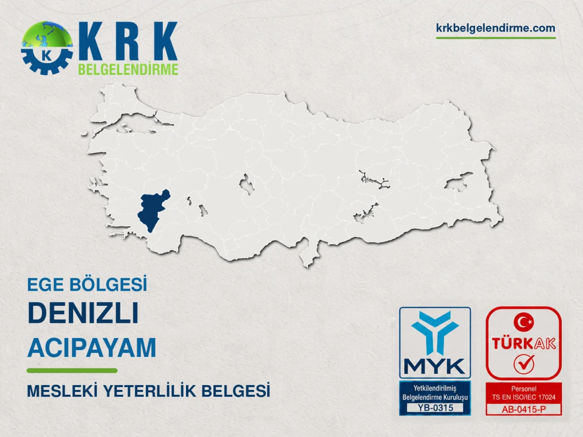 Denizli Acıpayam Mesleki Yeterlilik Belgesi