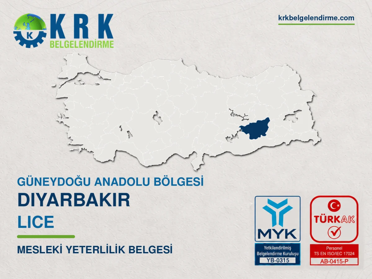 Diyarbakır Lice Mesleki Yeterlilik Belgesi