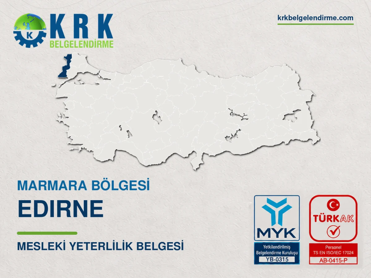 Edirne Mesleki Yeterlilik Belgesi