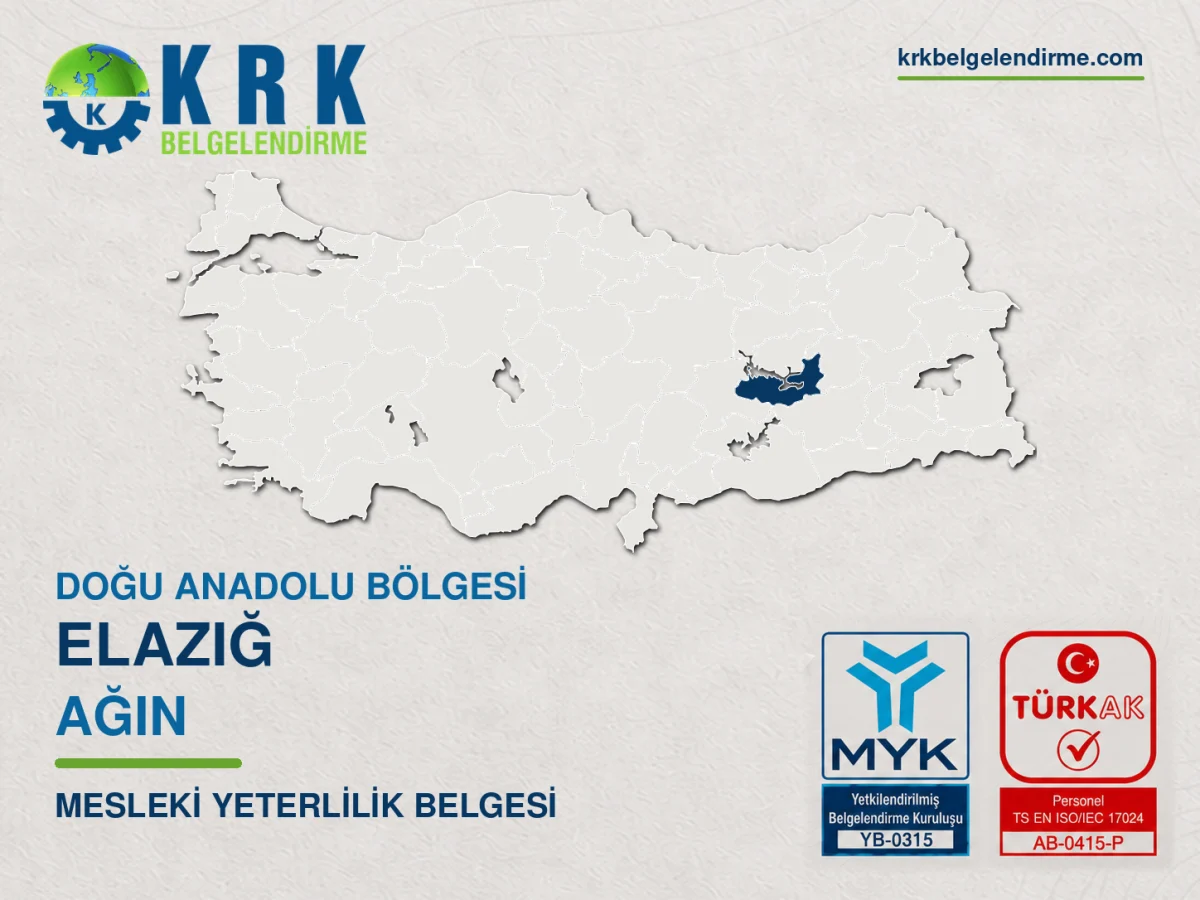 Elazığ Ağın Mesleki Yeterlilik Belgesi