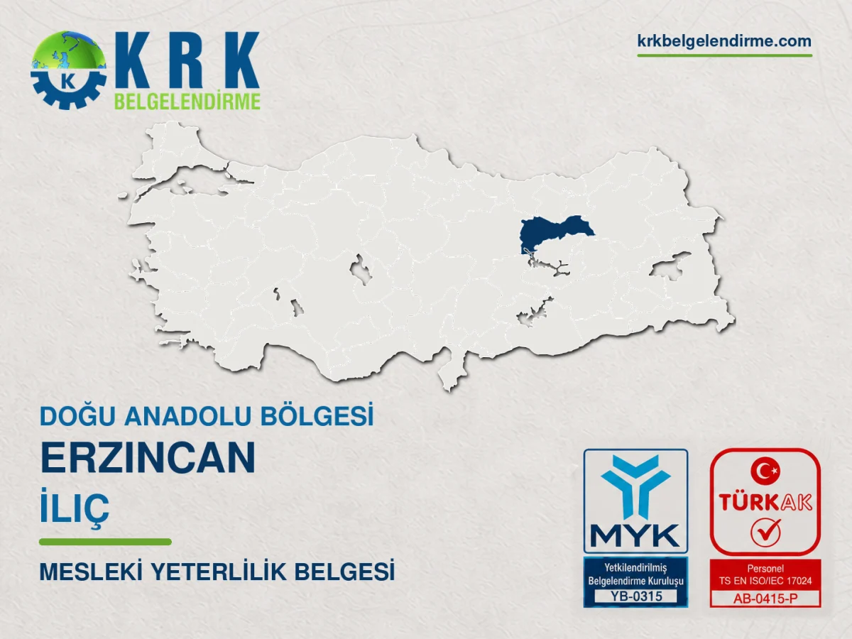Erzincan İliç Mesleki Yeterlilik Belgesi