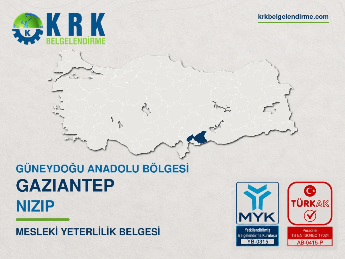 Nizip mesleki yeterlilik belgesi