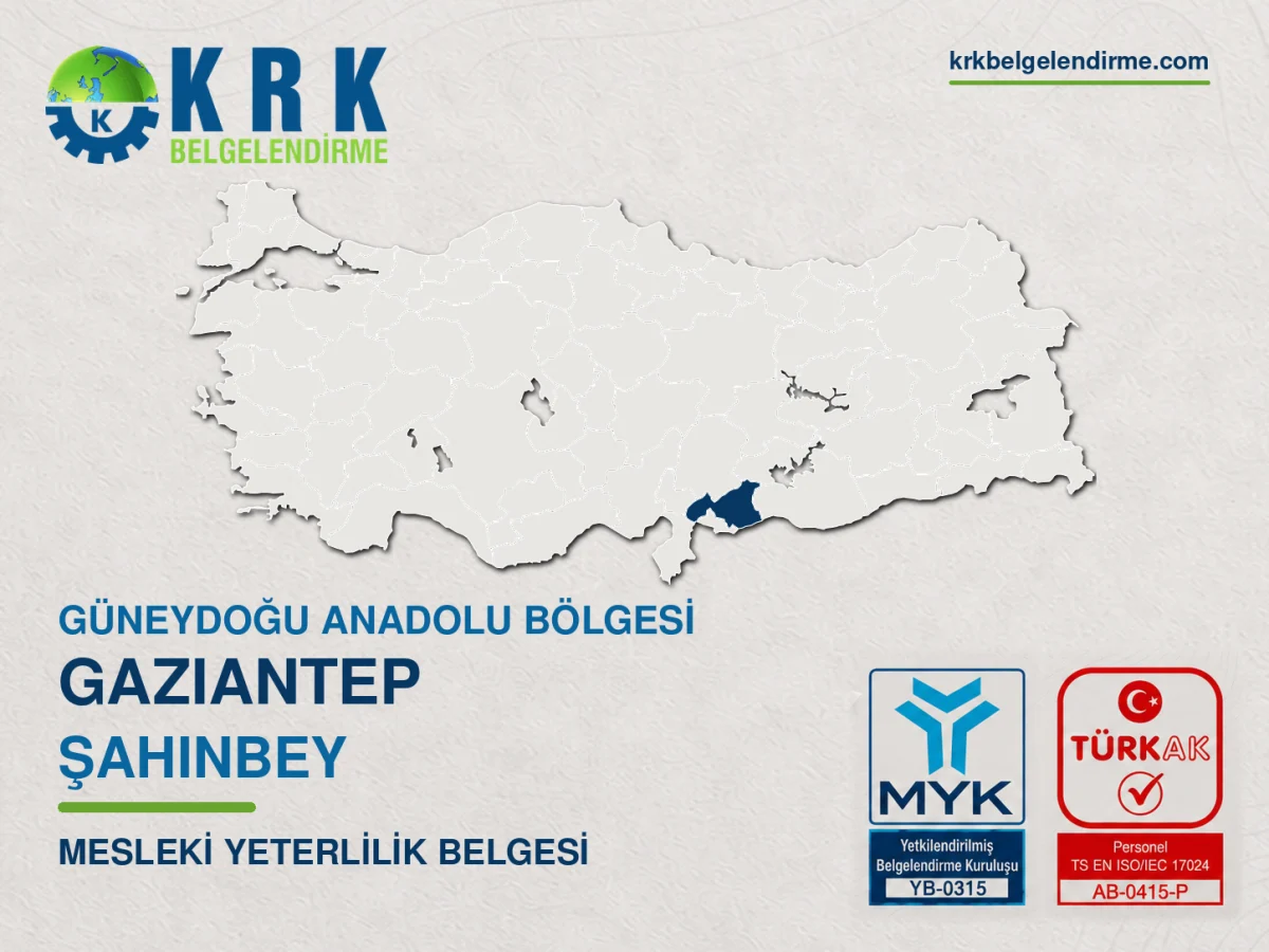 Şahinbey mesleki yeterlilik belgesi