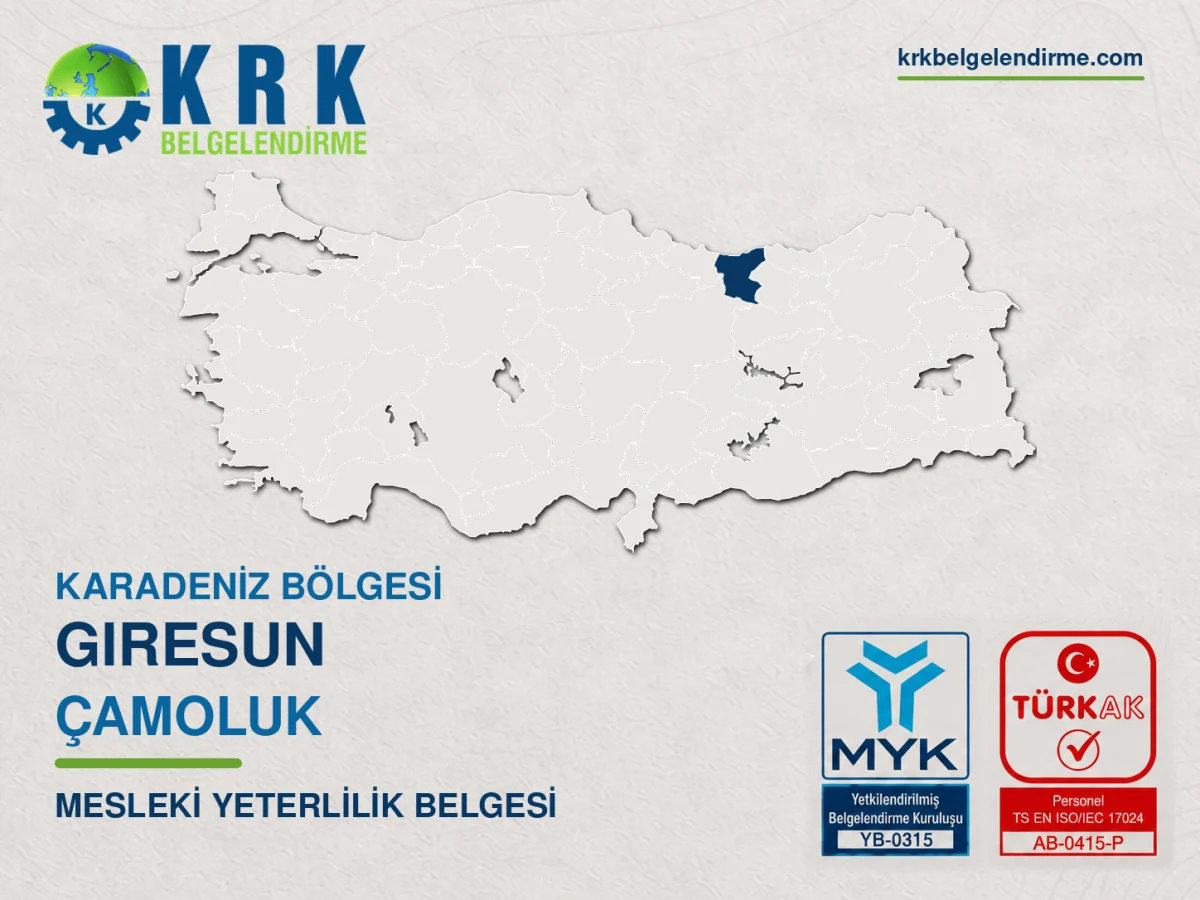 Giresun Çamoluk Mesleki Yeterlilik Belgesi