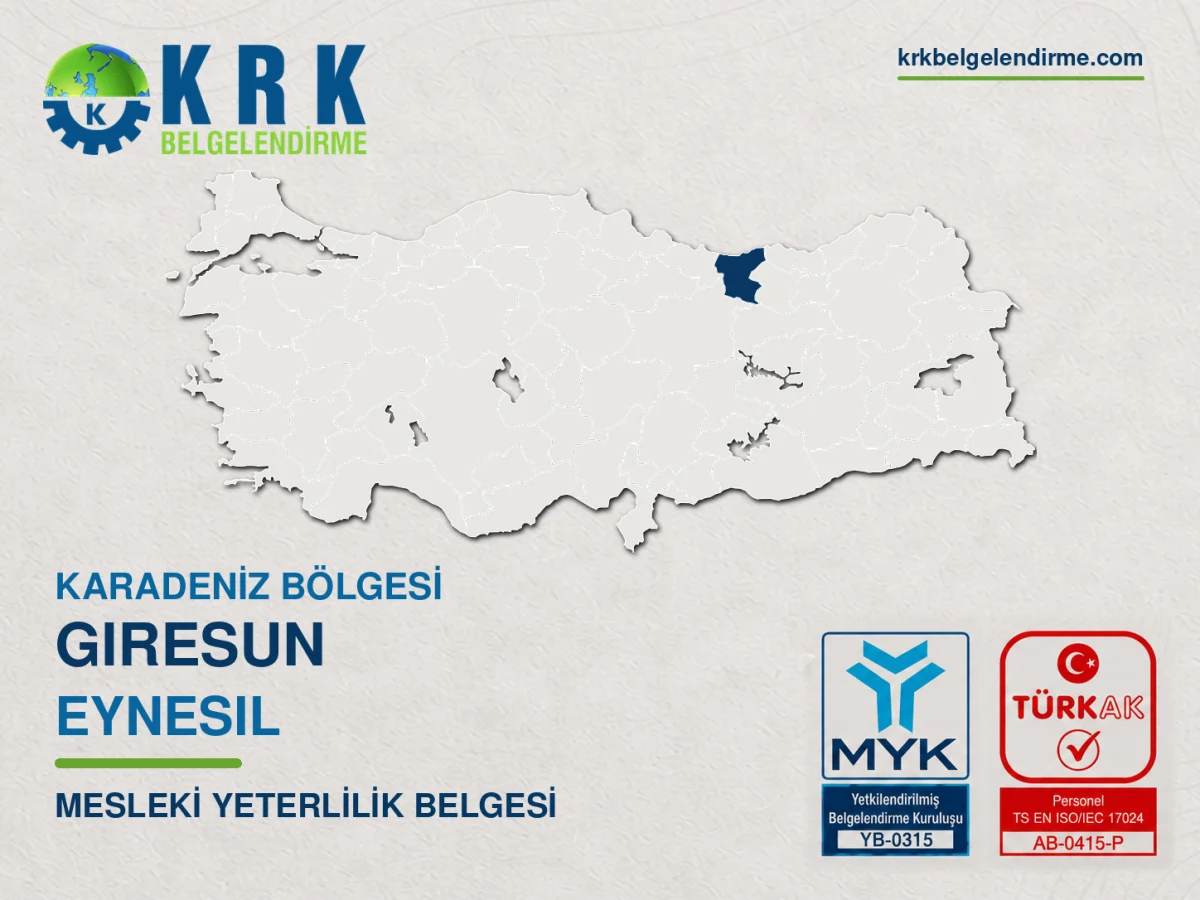 Giresun Eynesil Mesleki Yeterlilik Belgesi