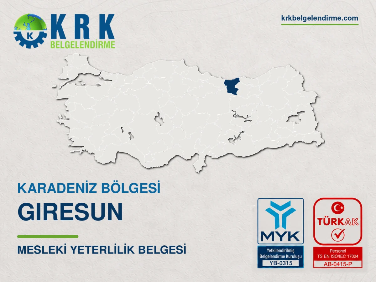 Giresun Mesleki Yeterlilik Belgesi