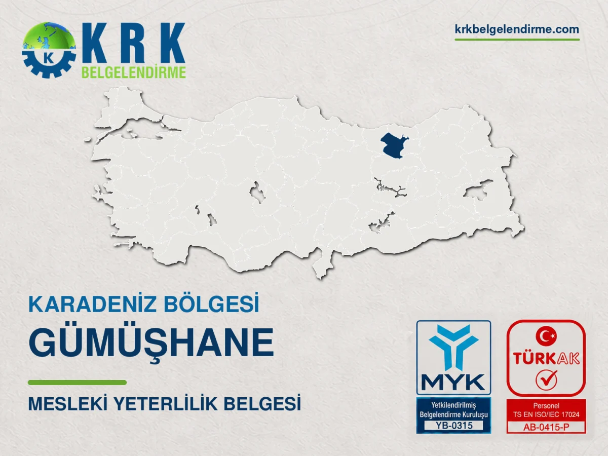 Gümüşhane mesleki yeterlilik belgesi