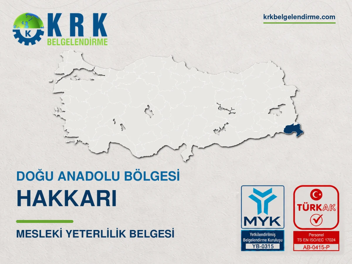 Hakkari Mesleki Yeterlilik Belgesi