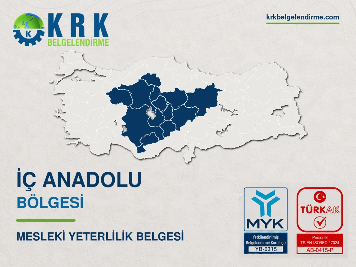 İç Anadolu Bölgesi mesleki yeterlilik belgesi