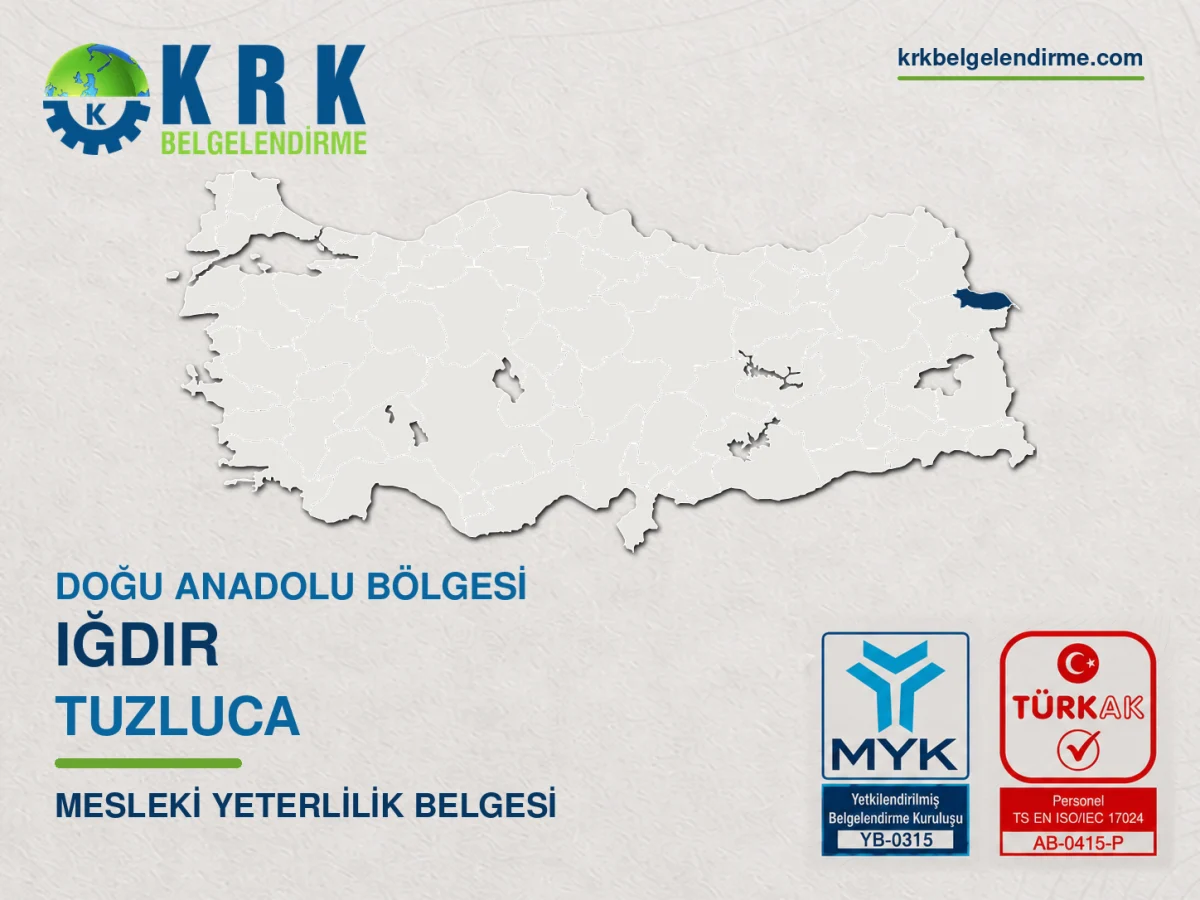 Iğdır Tuzluca Mesleki Yeterlilik Belgesi