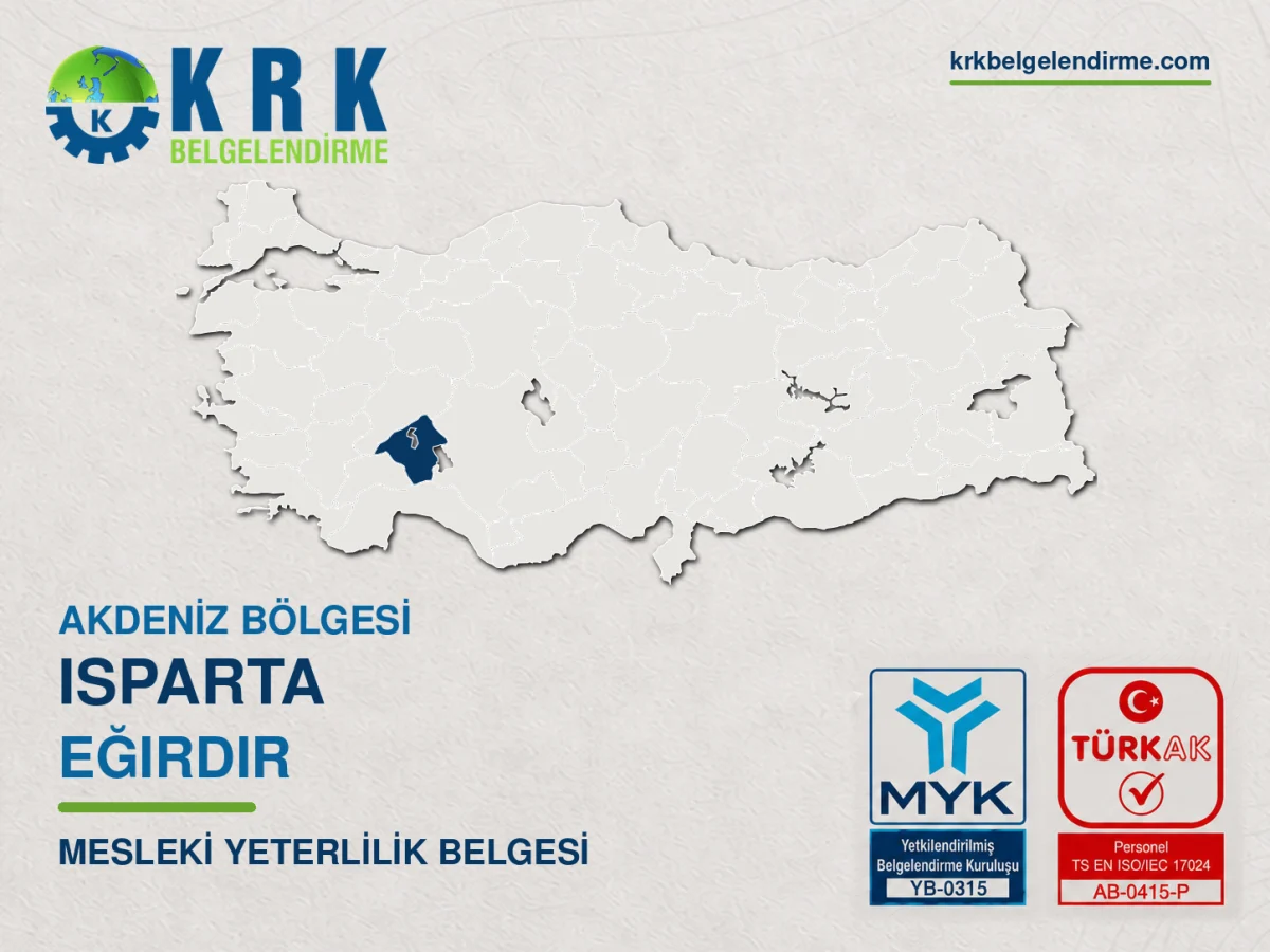 Isparta Eğirdir Mesleki Yeterlilik Belgesi