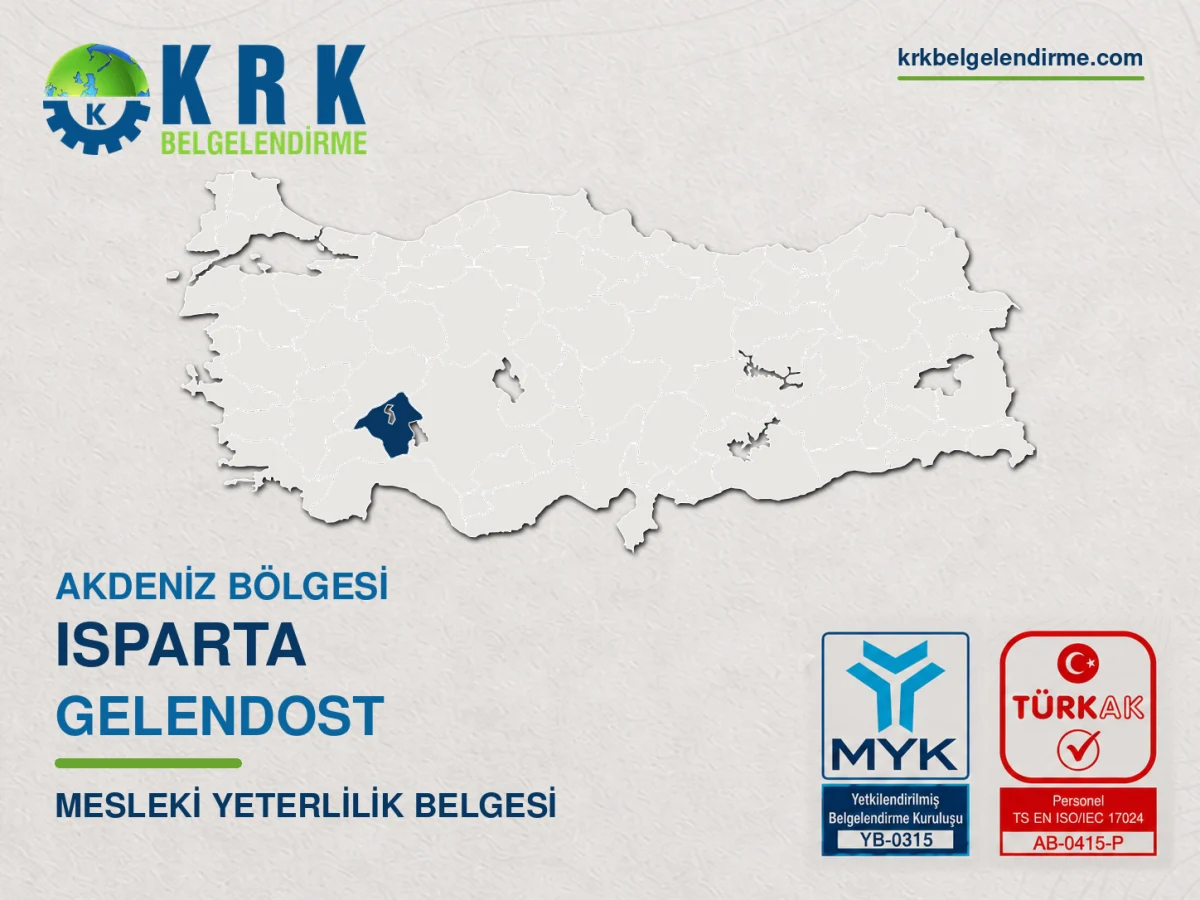 Isparta Gelendost Mesleki Yeterlilik Belgesi