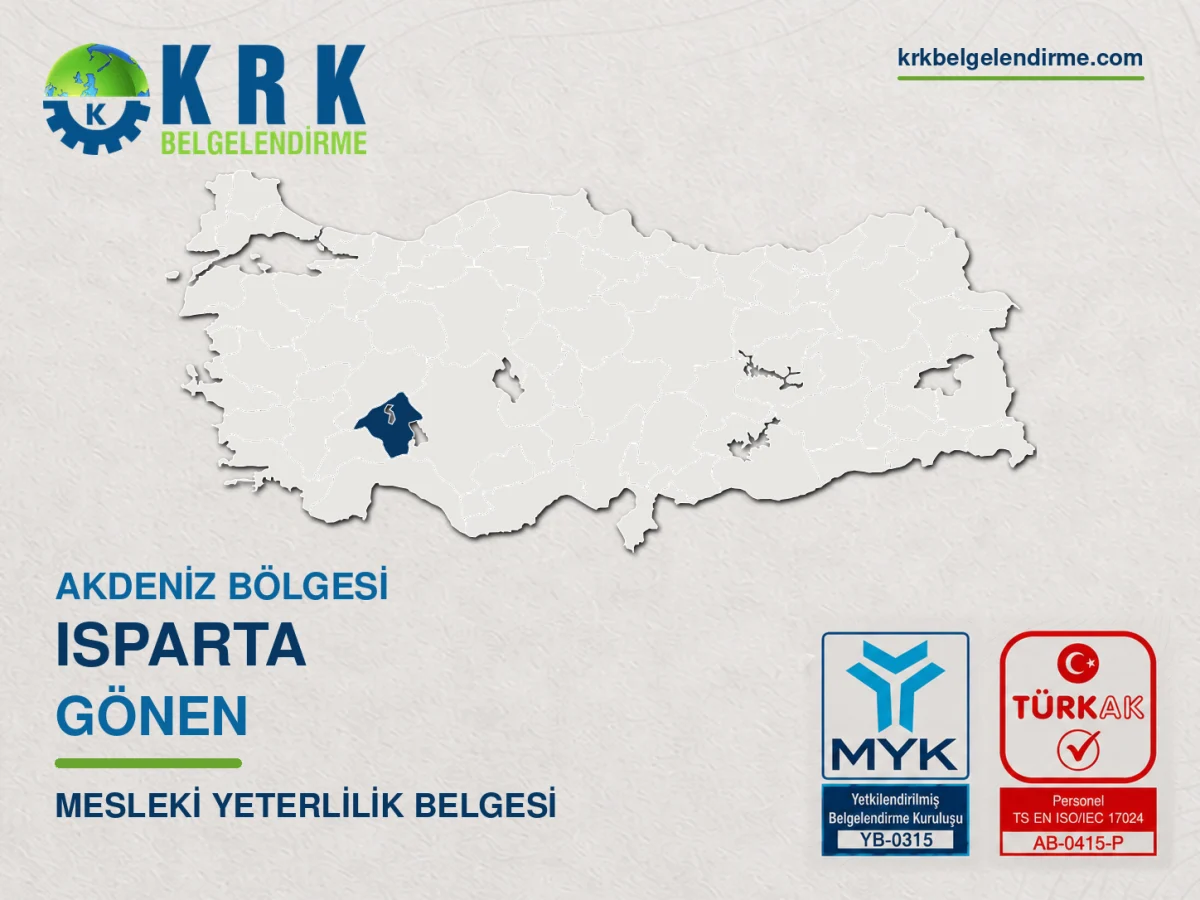 Isparta Gönen Mesleki Yeterlilik Belgesi