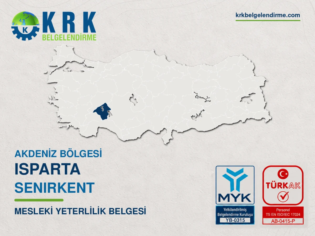 Isparta Senirkent Mesleki Yeterlilik Belgesi