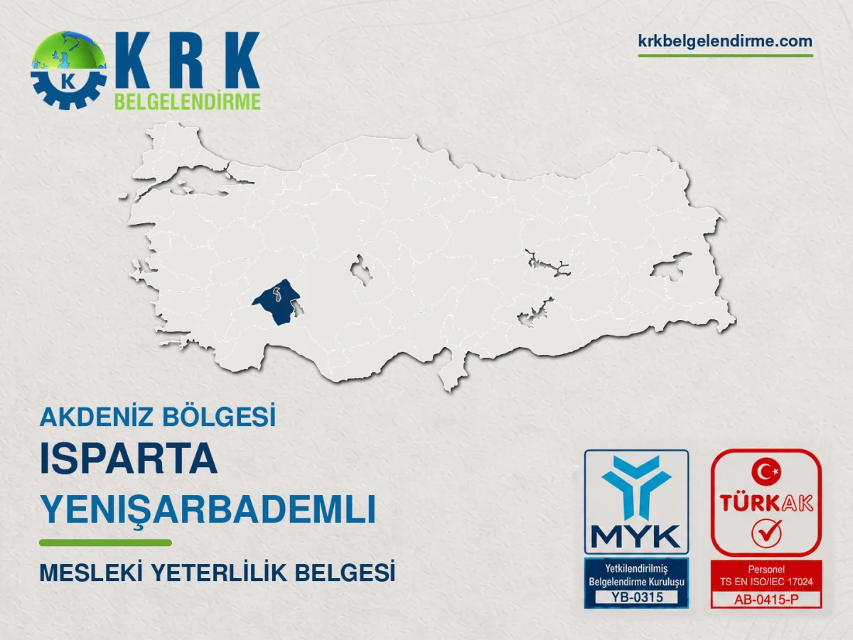Isparta Yenişarbademli Mesleki Yeterlilik Belgesi