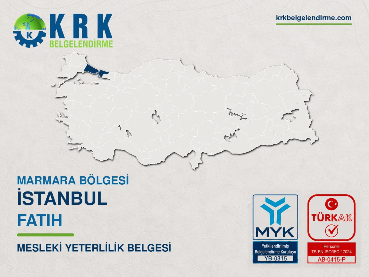 İstanbul Fatih Mesleki Yeterlilik Belgesi