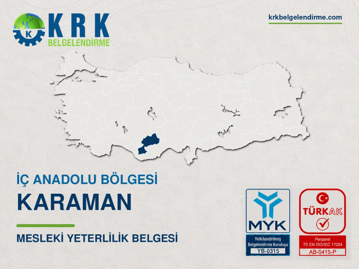 Karaman mesleki yeterlilik belgesi