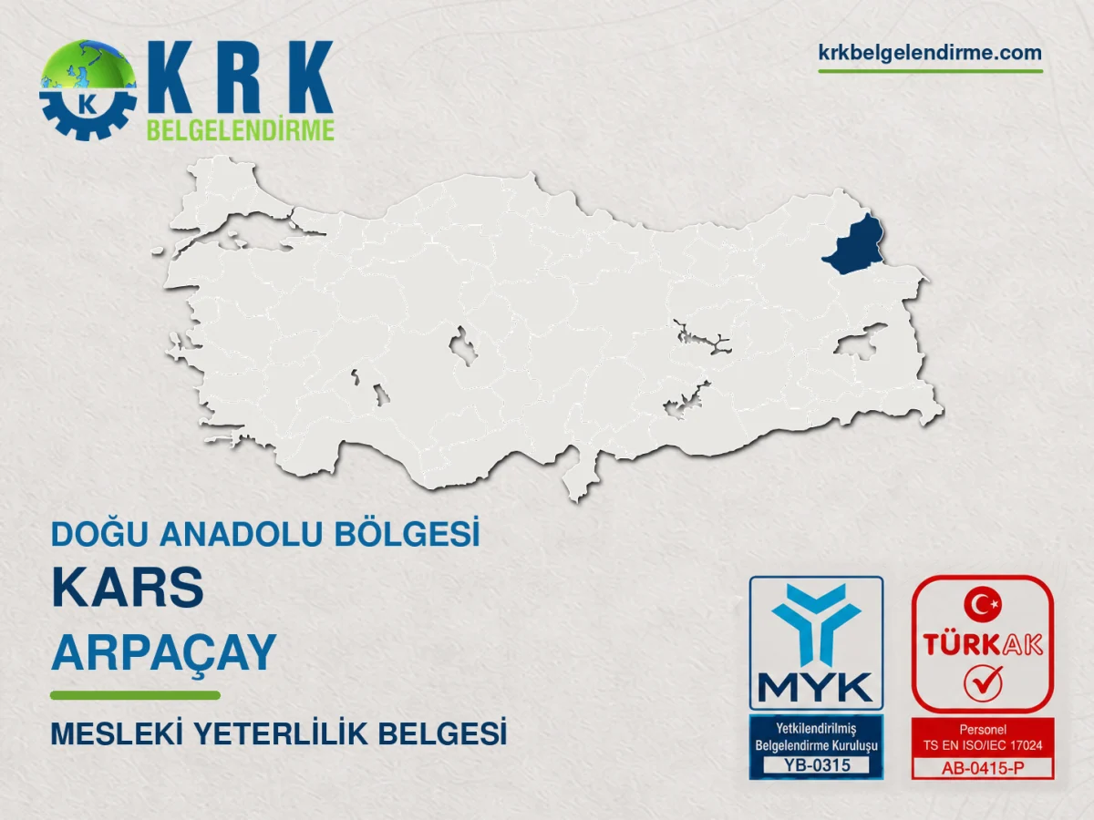 Kars Arpaçay Mesleki Yeterlilik Belgesi