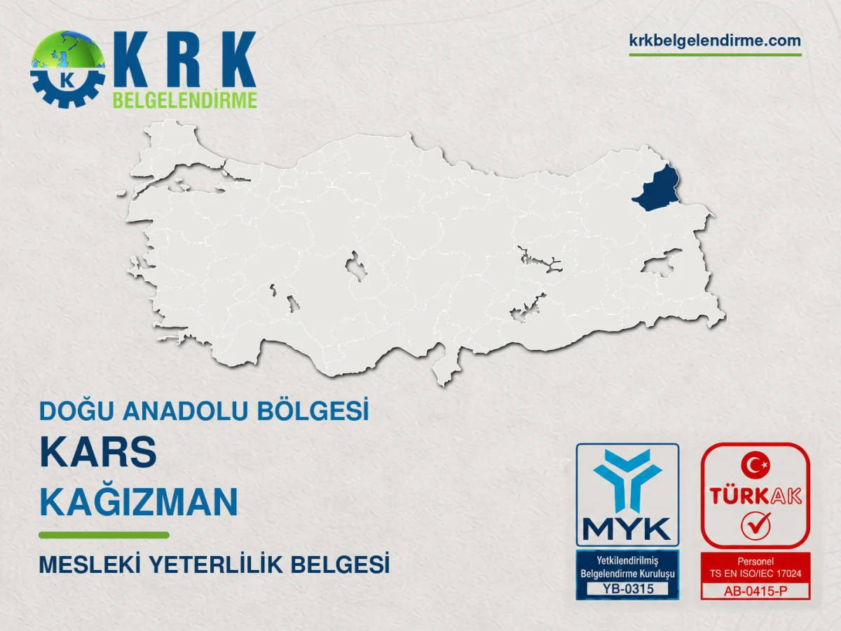 Kars Kağızman Mesleki Yeterlilik Belgesi