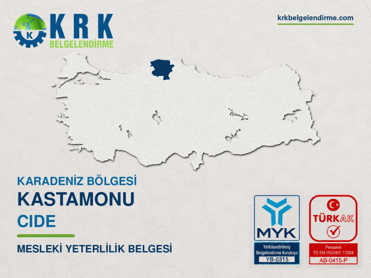 Kastamonu Cide Mesleki Yeterlilik Belgesi