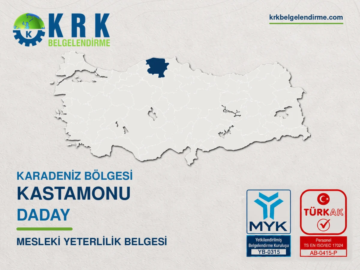 Kastamonu Daday Mesleki Yeterlilik Belgesi