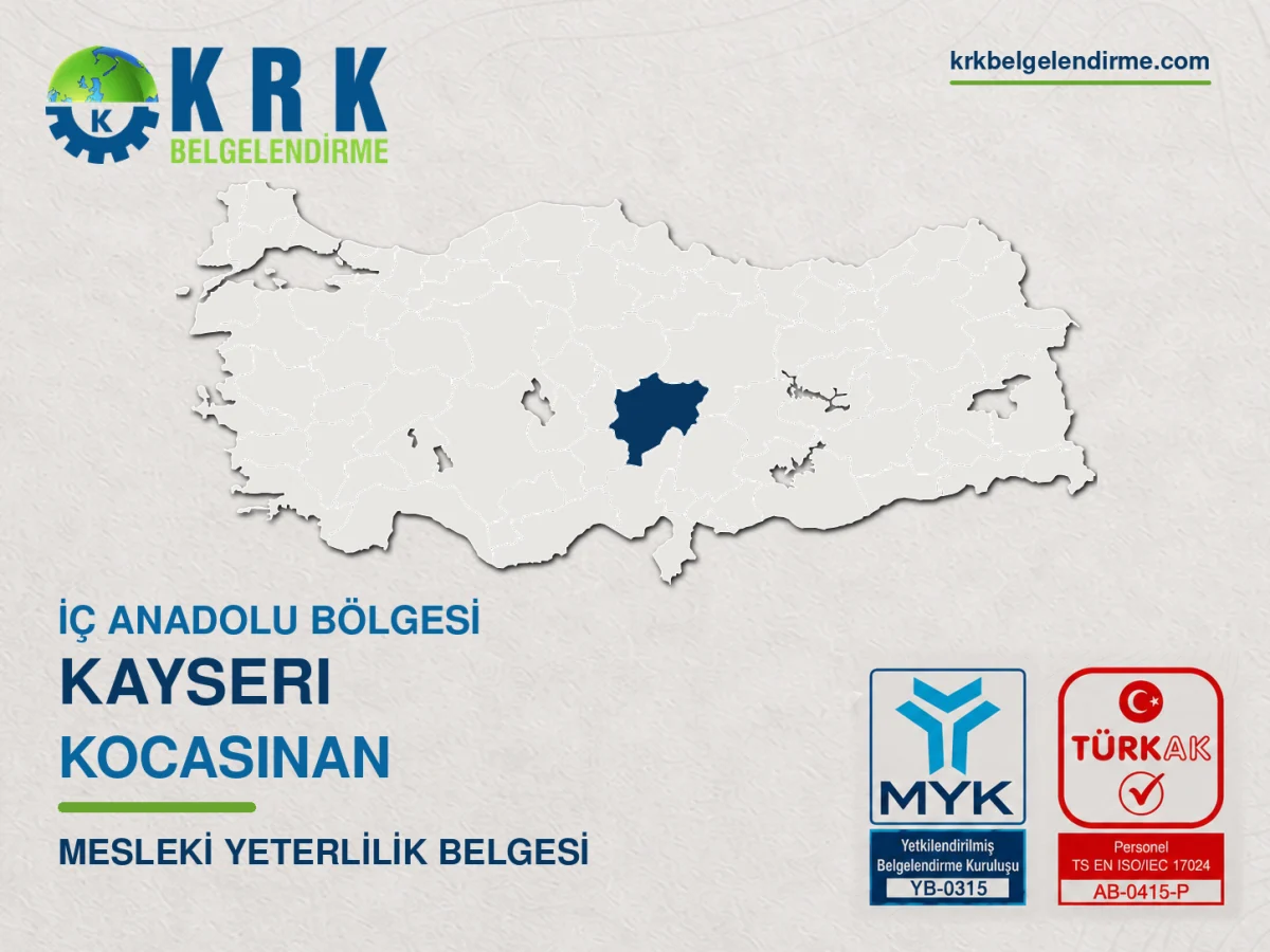 Kayseri Kocasinan Mesleki Yeterlilik Belgesi