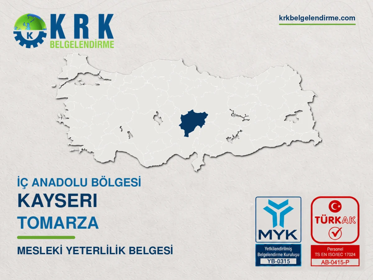 Kayseri Tomarza Mesleki Yeterlilik Belgesi
