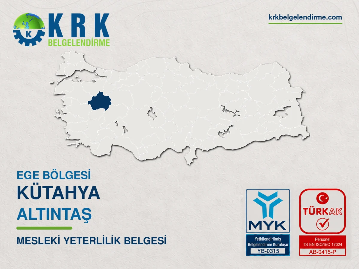 Kütahya Altıntaş Mesleki Yeterlilik Belgesi