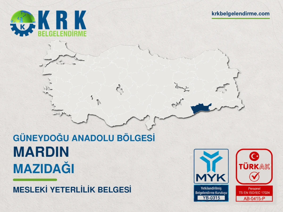 Mardin Mazıdağı Mesleki Yeterlilik Belgesi