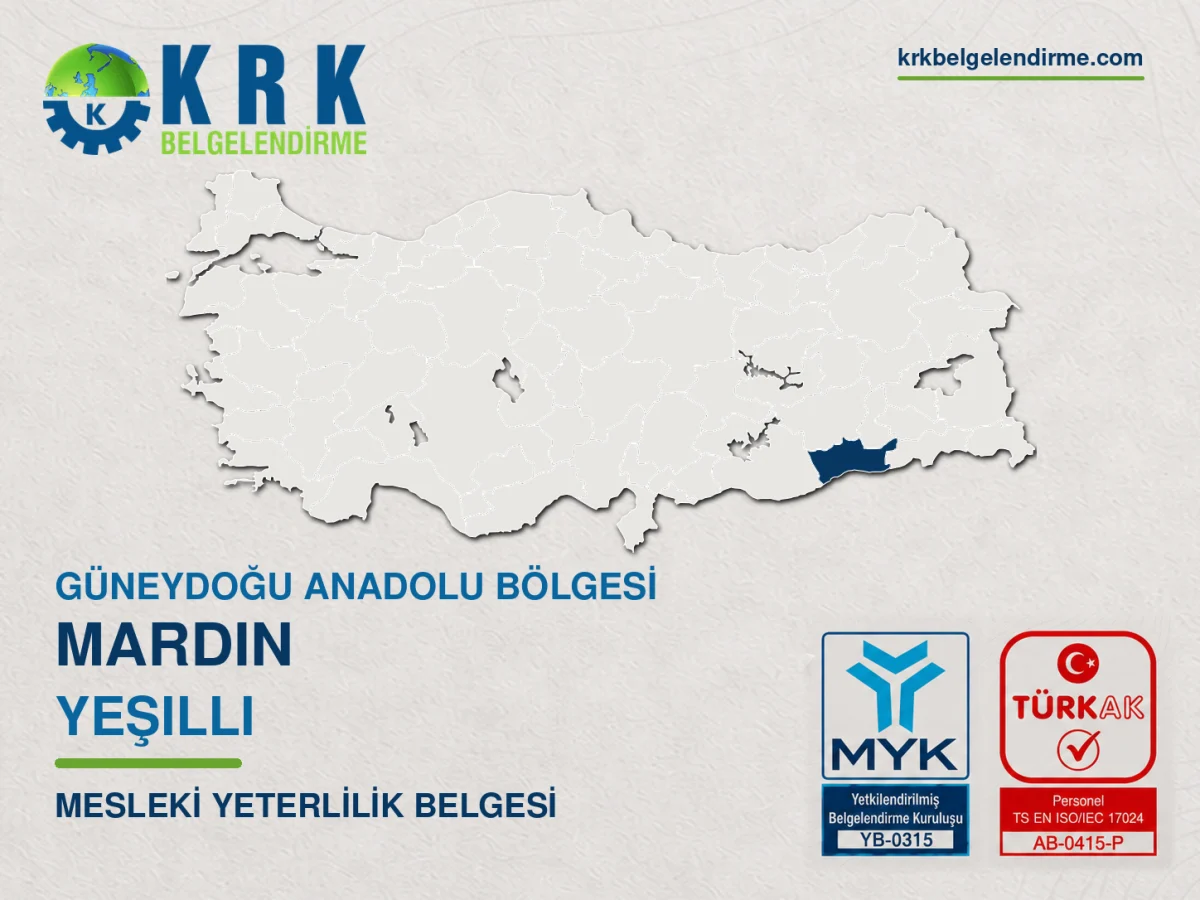 Mardin Yeşilli Mesleki Yeterlilik Belgesi