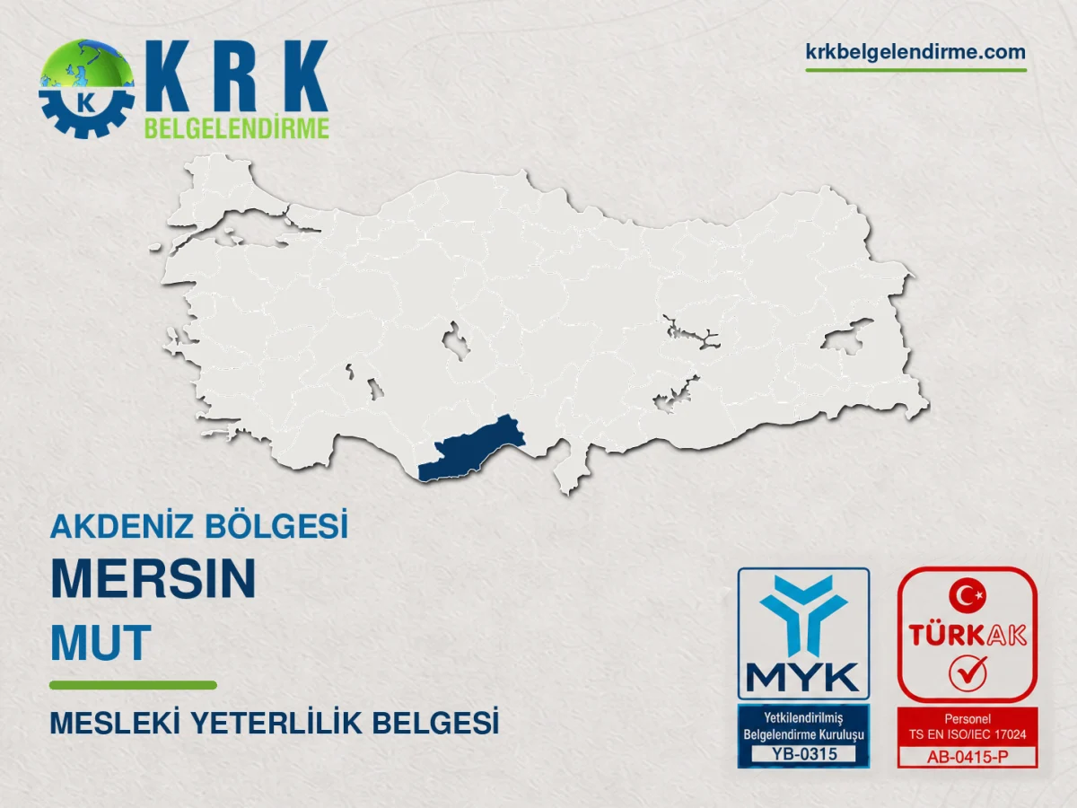 Mersin Mut Mesleki Yeterlilik Belgesi