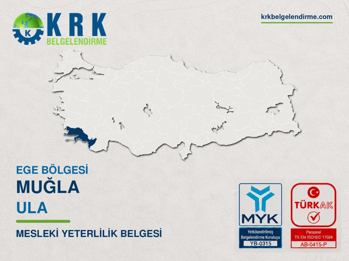 Muğla Ula Mesleki Yeterlilik Belgesi